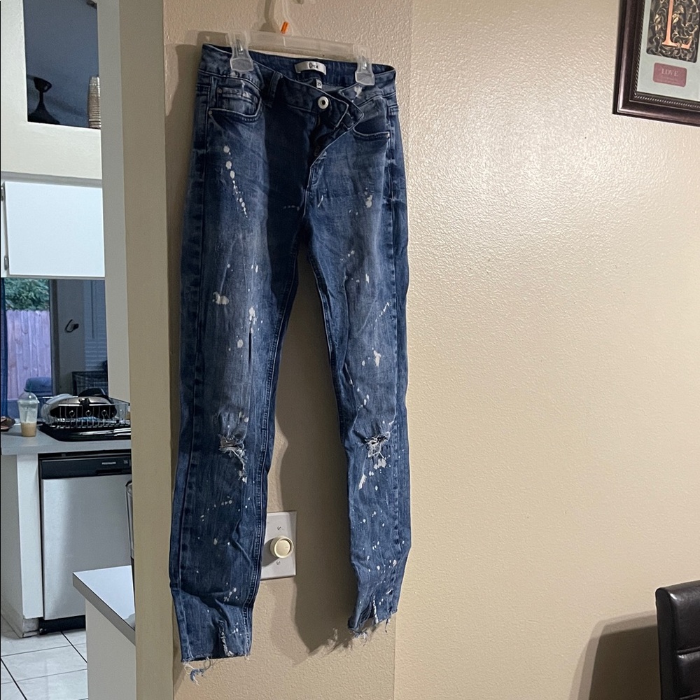 Dex women’s  Blue Distressed Skinny Jeans